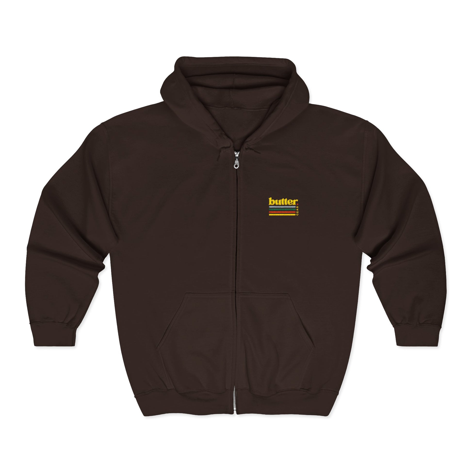 Butter Gear embroidered hooded zip sweatshirt