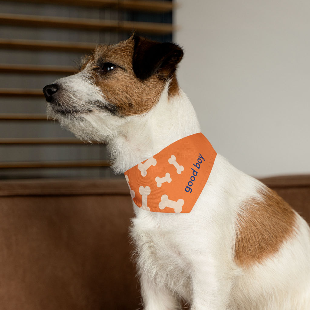'Good Boy' Bones Pet Bandana Collar