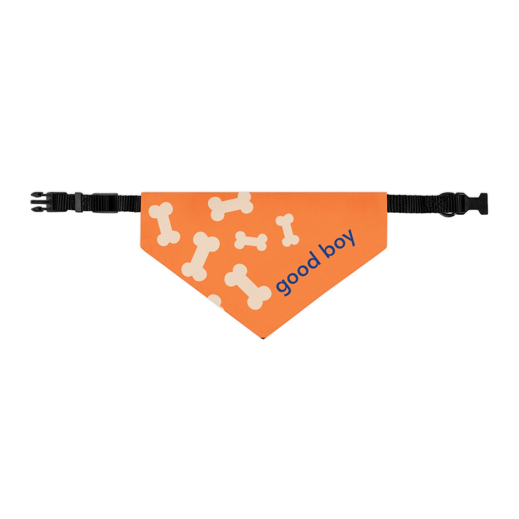 'Good Boy' Bones Pet Bandana Collar