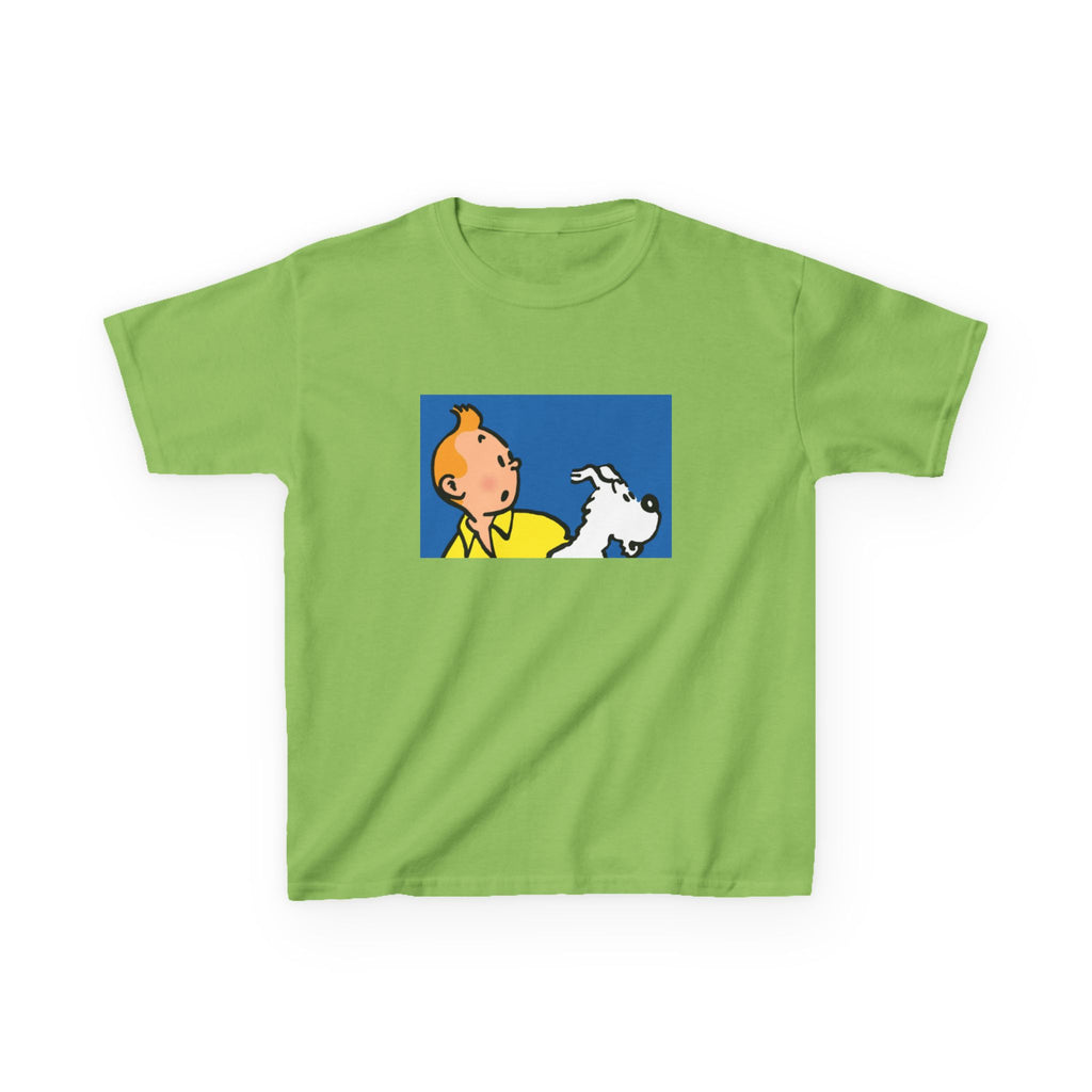 TinTin and Snowy! Kids Heavy Cotton T-Shirt