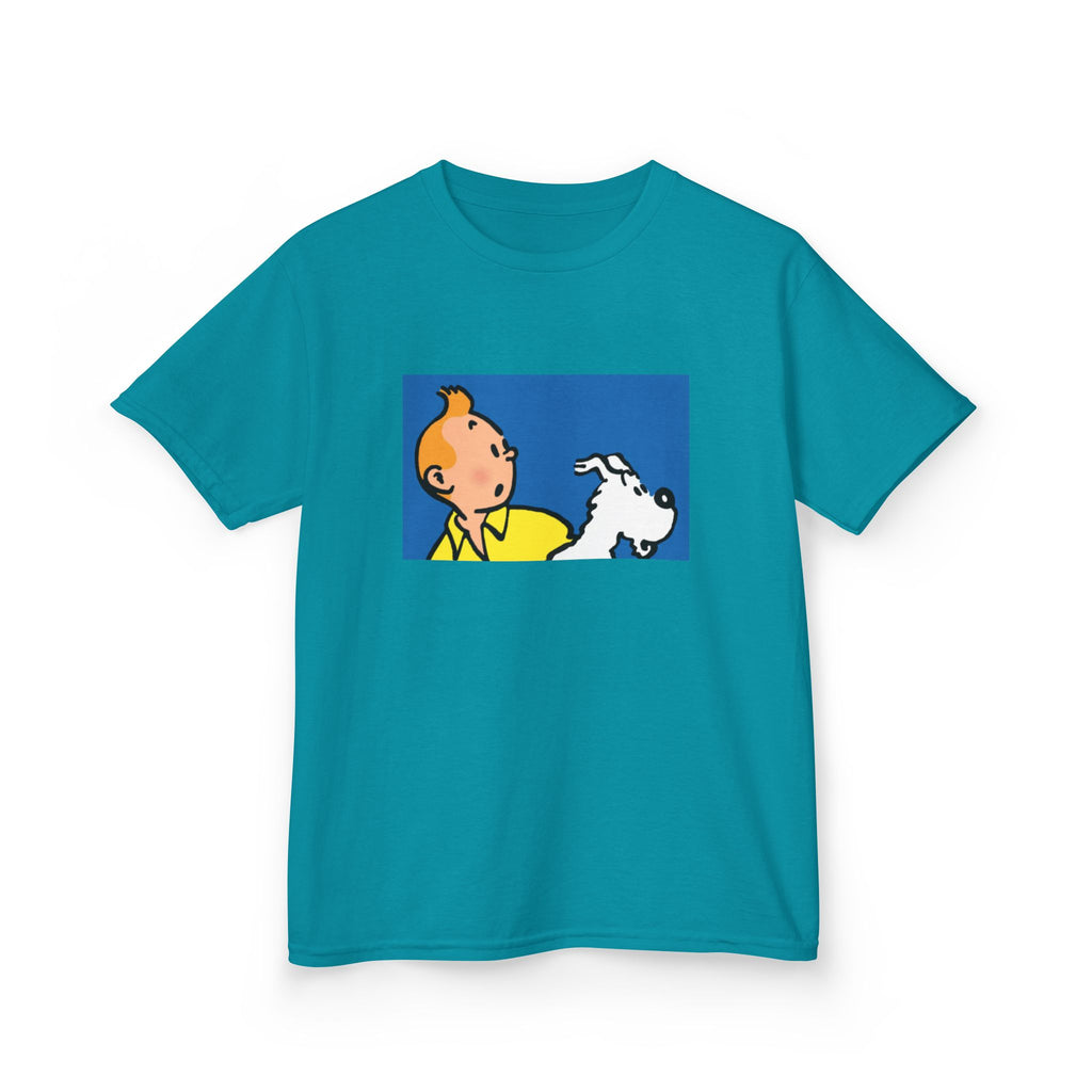 TinTin and Snowy! Kids Heavy Cotton T-Shirt
