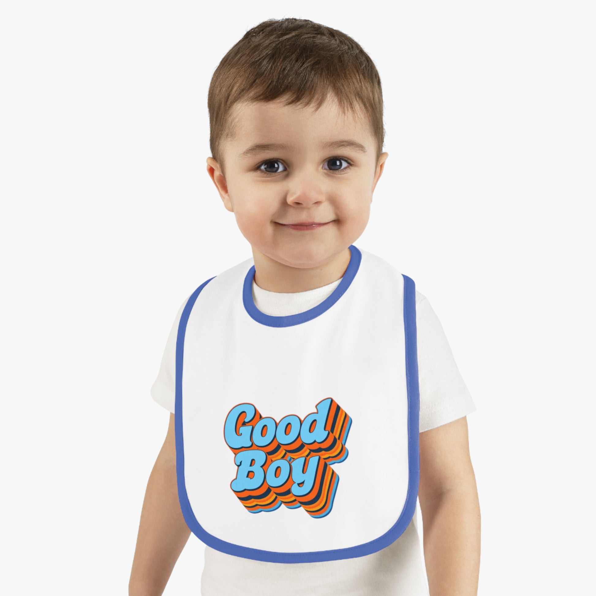 'Good Boy' Blue Vibrations Baby Bib