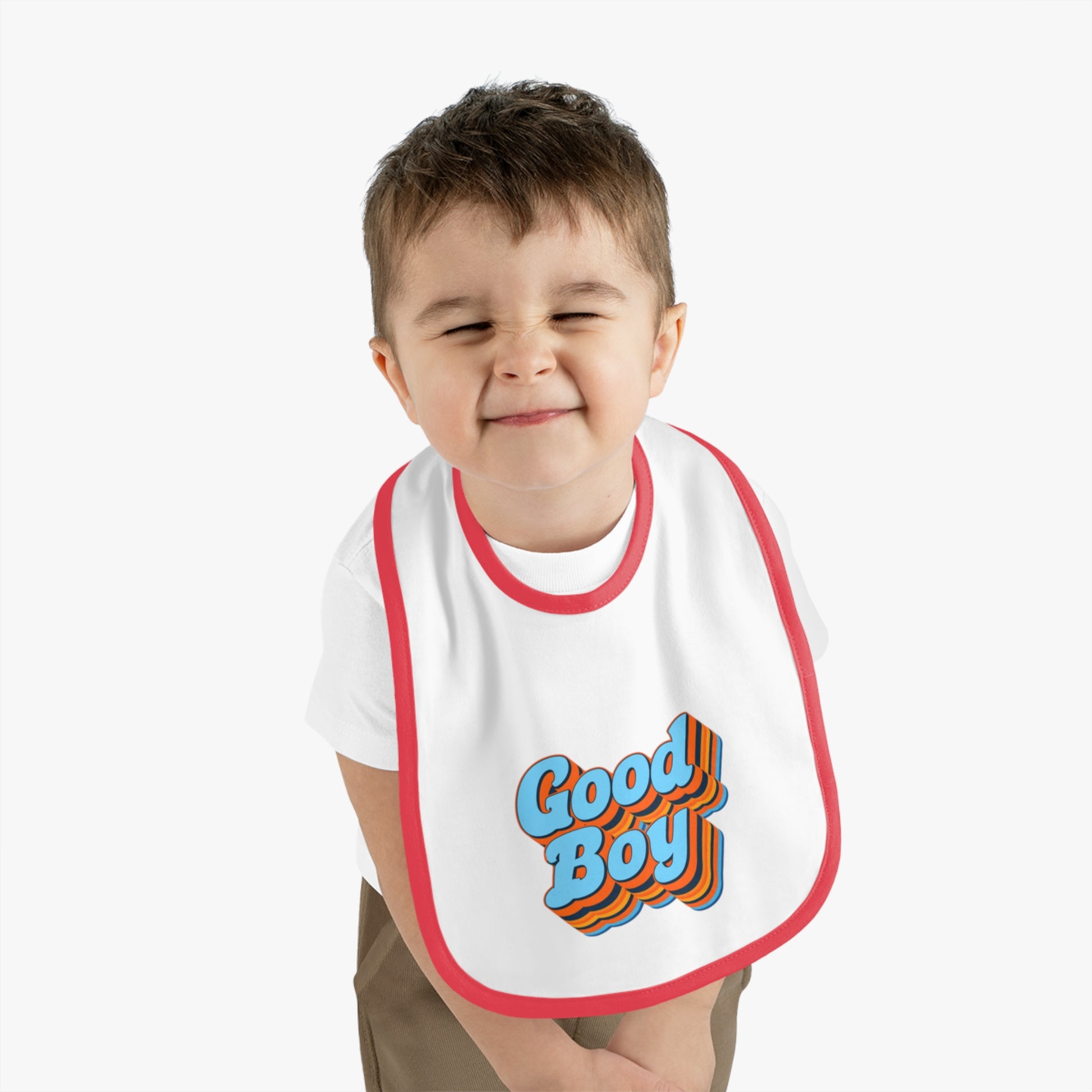 'Good Boy' Blue Vibrations Baby Bib