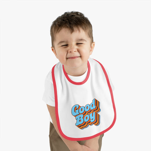 'Good Boy' Blue Vibrations Baby Bib