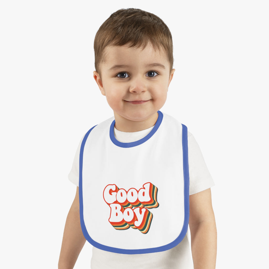 'Good Boy' Retro Vibes Baby Bib