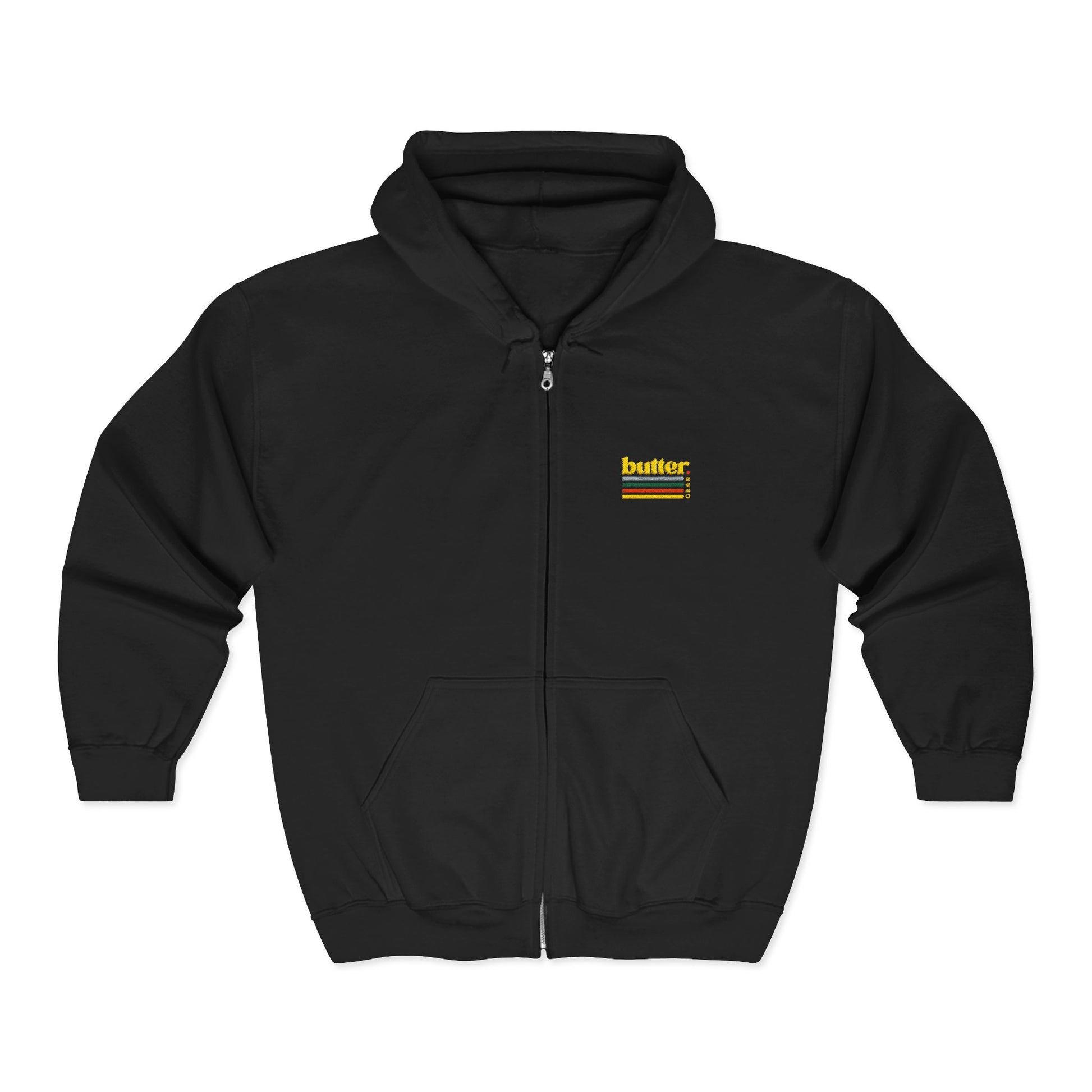 Butter Gear embroidered hooded zip sweatshirt