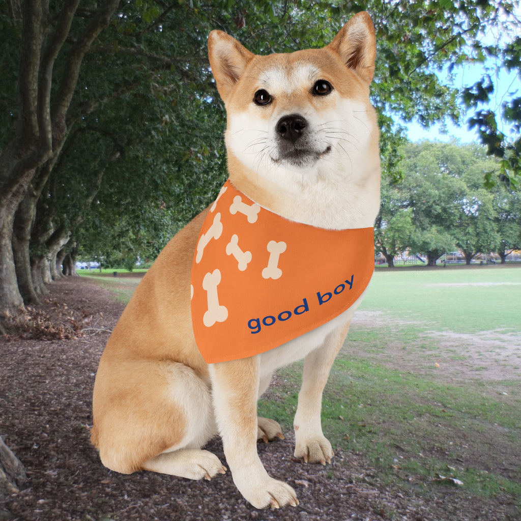 'Good Boy' Bones Pet Bandana Collar
