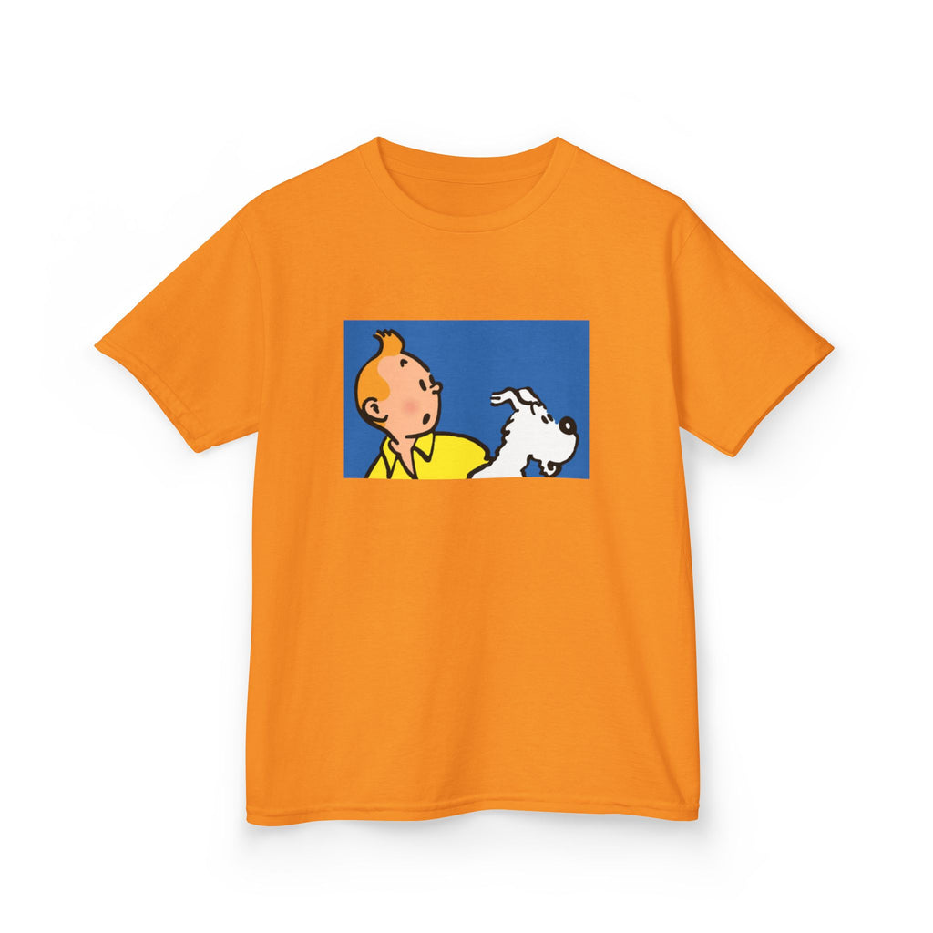 TinTin and Snowy! Kids Heavy Cotton T-Shirt