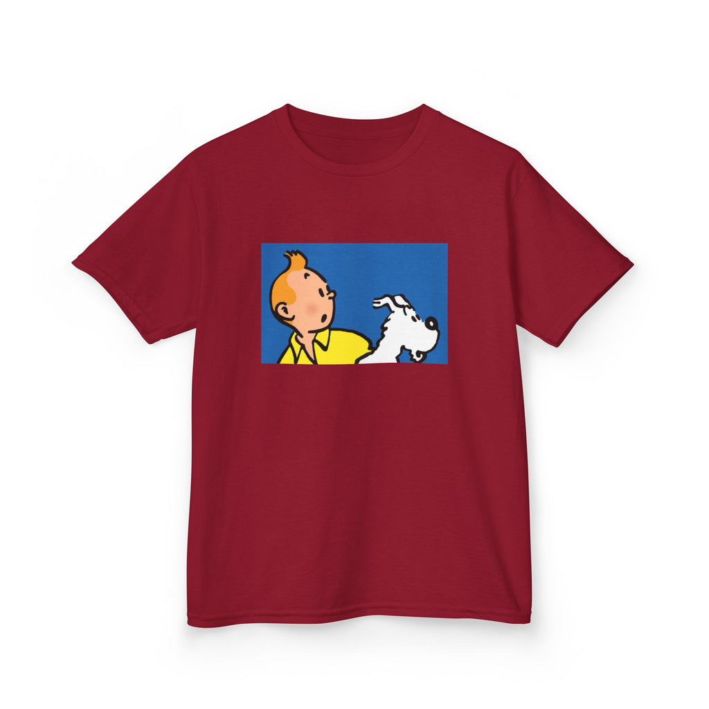TinTin and Snowy! Kids Heavy Cotton T-Shirt