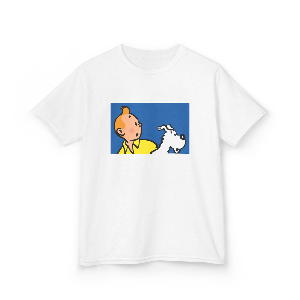TinTin and Snowy! Kids Heavy Cotton T-Shirt