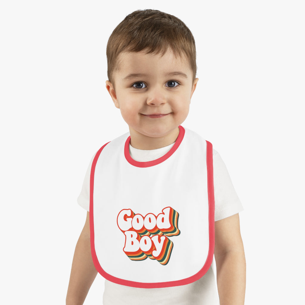 'Good Boy' Retro Vibes Baby Bib