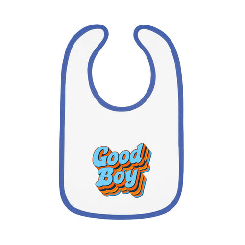 'Good Boy' Blue Vibrations Baby Bib