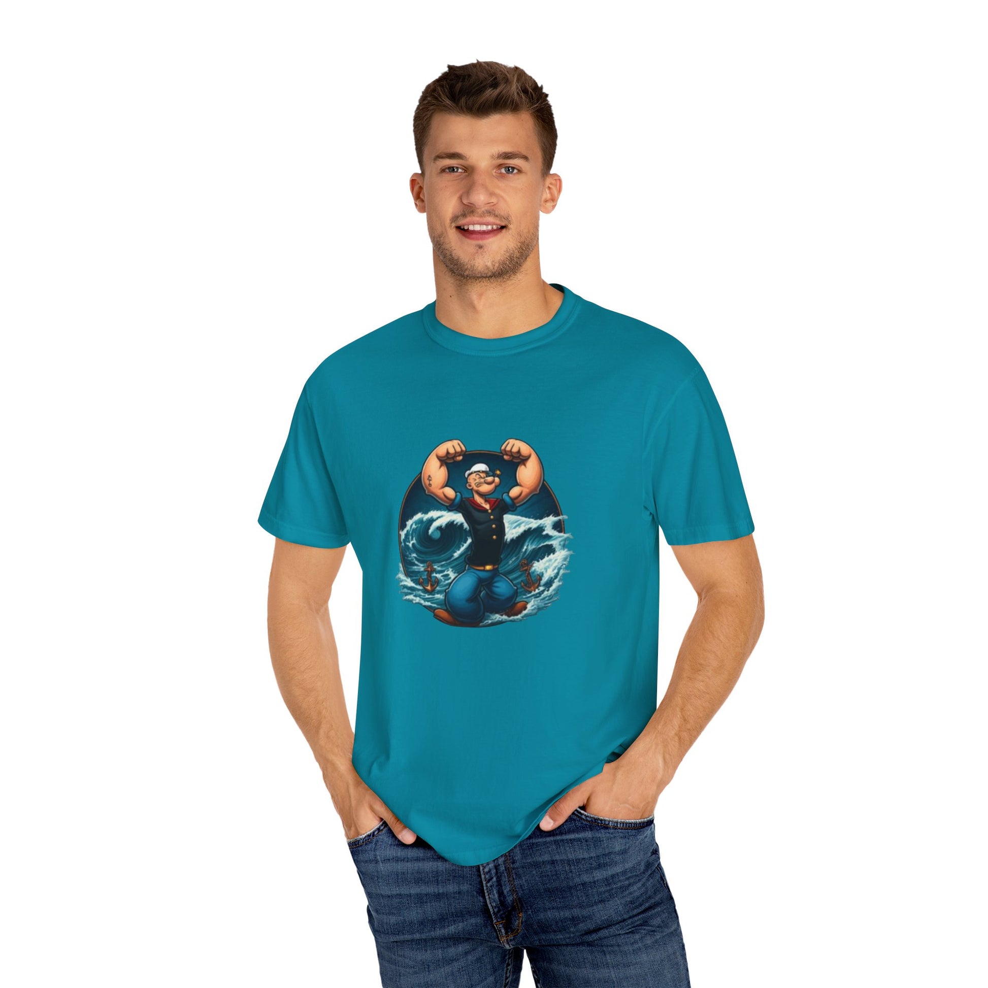 Popeye Double Guns Mens T-shirt